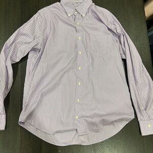 Purple and Blue Plaid Men's Shirts